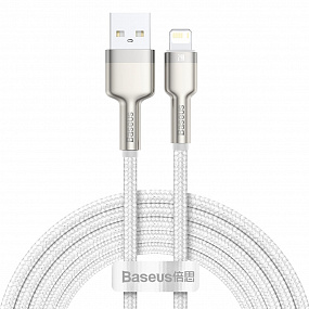 Kabel USB na Lightning Baseus Cafule 2.4A 2m bílý Kabel USB na Lightning Baseus Cafule 2.4A 2m bílý