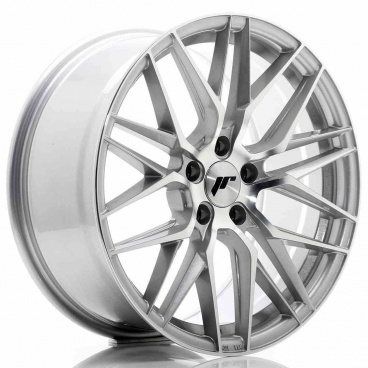 JR Wheels JR28 18x8,5 ET40 5x112 Stříbrná Leštěná Čelní Strana