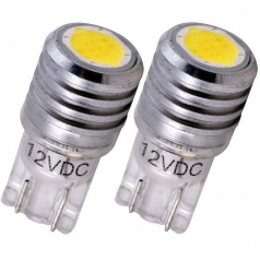 Žárovka LED T10  303 CHIP 12V 1W bílá 2 ks