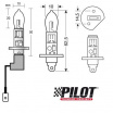 Žárovky H1 100W Pilot Xenium Race - 2 ks + navíc 2 parkovací žárovky