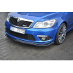 Spoiler pod přední nárazník ver.2 pro Škoda Octavia RS Facelift Mk2 Facelift, Maxton Design (černý lesklý plast ABS)