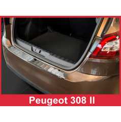 Nerez kryt- ochrana prahu zadního nárazníku Peugeot 308 II Htb. 2013-17