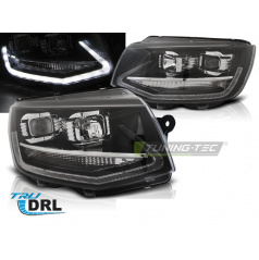 VW T6 15-  přední čirá světla black LED TRU DRL