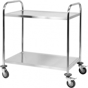 Číšnický vozík 820x500mm 2 police NEREZ
