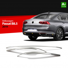 Nerez lišty horní hrany zadního nárazníku VW Passat B8,5 2019+  3 ks