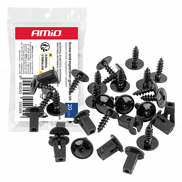 Sada rozpěrných hmoždinek a vrutů ⌀ 12/4 mm 20 ks. Sada rozpěrných hmoždinek a vrutů ⌀ 12/4 mm 20 ks.