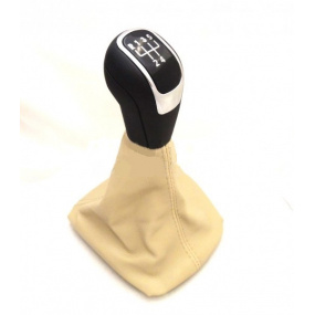 Hlavice řadící páky s manžetou Škoda Octavia II 1Z + facelift. 5 rychl. béžová