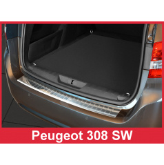 Nerez kryt- ochrana prahu zadního nárazníku Peugeot 308 II SW 2014-17