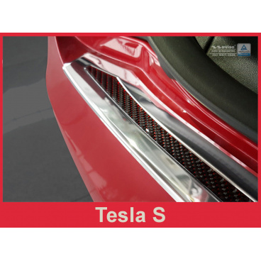Carbon kryt- ochrana prahu zadního nárazníku Tesla S 2012-17