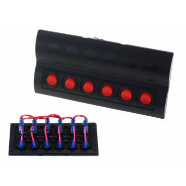 Panel 12V / 24V (6 vodotěsných spínačů s certifikátem IP68) II Panel 12V / 24V (6 vodotěsných spínačů s certifikátem IP68) II