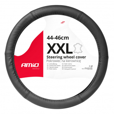 Perforovaný kožený potah na volant automobilu XXL 44-46cm SWC-50-XXL 