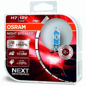 Žárovka Osram Night Breaker Laser H7 +150% 12V 60/55W P43t (sada 2 ks) Žárovka Osram Night Breaker Laser H7 +150% 12V 60/55W P43t (sada 2 ks)
