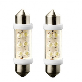 6 LED žárovky sulfit bílé 39 mm 2 ks