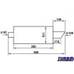 Sportovní výfuk TurboWorks 76/100 mm  dlouhá kulatá koncovka se silencerem 