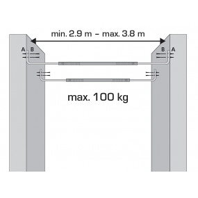 Držák - nástavba pod střechu garáže
