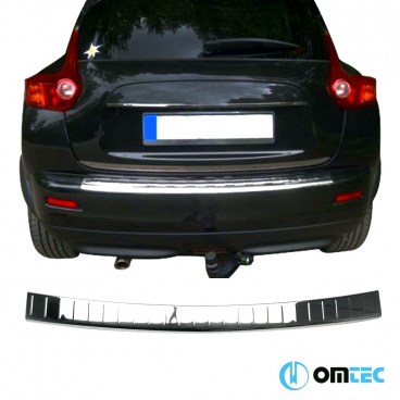 Nissan Juke 2011-14 / 2019+ nerez chrom ochranný panel nárazníku OMTEC Nissan Juke 2011-14 / 2019+ nerez chrom ochranný panel nárazníku OMTEC
