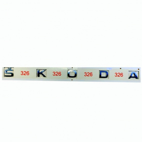 Chrom nápis ŠKODA  590x30 mm s podlepením