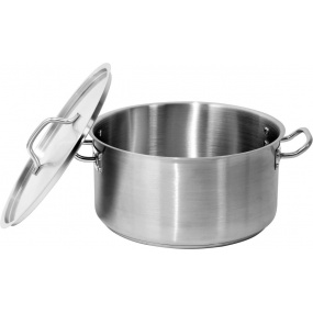 Hrnec nízký s poklicí NEREZ 36x18cm 18,3l Hrnec nízký s poklicí NEREZ 36x18cm 18,3l