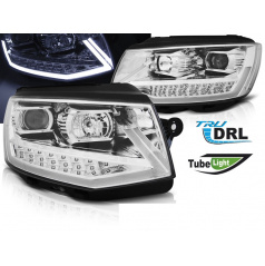 VW T6 2015- přední čirá světla chrome tube light LED DRL
