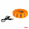 Automobilová nouzová lampa akumulátorová s funkcí svítilny 12SMD+3SMD 650mAh (BATT) oranžové světlo