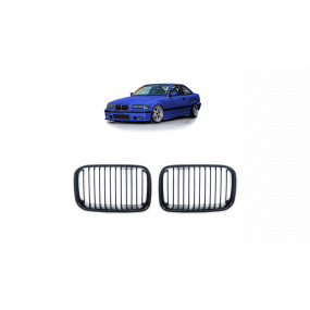 Gril BMW 3 E36 Compact jednotlivé žebro Lesklá černá Gril BMW 3 E36 Compact jednotlivé žebro Lesklá černá