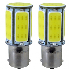 Žárovka LED BA15S bílé CANBUS 12/24V 6X COB 2ks