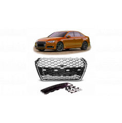 Gril Audi A4 B9 Chrom & Černý PDC