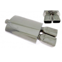 Sportovní výfuk TurboWorks 63/87x65 mm dual hranaté koncovky