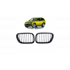 Gril BMW X5 E53 jednotlivé lamely Lesklá černá