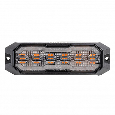 Obrysová výstražná oranžová lampa s funkcí couvacích světel LED R65 R148 12V 24V 24W Obrysová výstražná oranžová lampa s funkcí couvacích světel LED R65 R148 12V 24V 24W