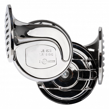 Fanfára elektromagnetická 12V 110 dB chrom