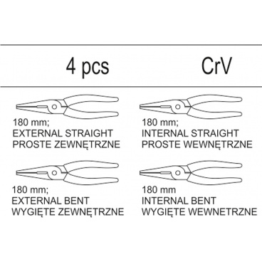 Vložka do zásuvky - kleště na ségrovky 4ks, CrV Vložka do zásuvky - kleště na ségrovky 4ks, CrV