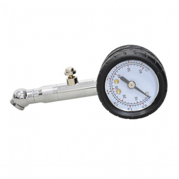 Měřič tlaku pneumatik kovový do 4 Bar, odpouštěcí ventil