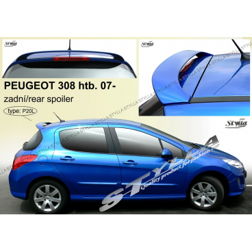 Peugeot 308 htb. 2007+ zadní spoiler (EU homologace)