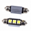 Žárovka 3 LED SMD sulfit 39 mm  bílá 6000K 12V CAN-BUS - 2 ks