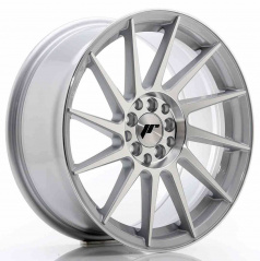 JR Wheels JR22 18x7,5 ET40 5x112/114 Stříbrná Leštěná Čelní Strana