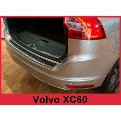 Nerez kryt- černá ochrana prahu zadního nárazníku Volvo XC60 2013-17