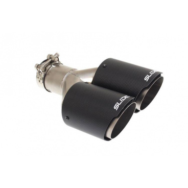 Dvojitá koncovka tlumiče 89mm vstup 63,5mm SLIDE Dvojitá koncovka tlumiče 89mm vstup 63,5mm SLIDE