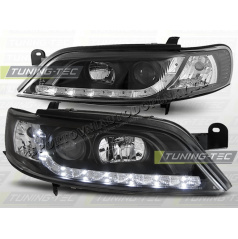 OPEL VECTRA B 1999-02 PŘEDNÍ ČÍRÁ SVĚTLA DAYLIGHT LED BLACK