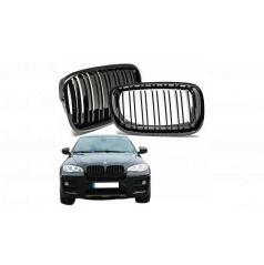 Mřížka BMW X6 E71 E72 X5 E70 dvojité žebrování Lesklá černá