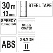 Pásmo měřící ocelové 30m,13mm
