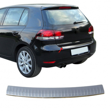 Nerez broušený kryt horní hrany zadního nárazníku VW Golf VI kombi 2008-13 Nerez broušený kryt horní hrany zadního nárazníku VW Golf VI kombi 2008-13