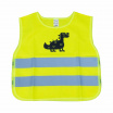 Dětská výstražná reflexní vesta žlutá dinosaurus