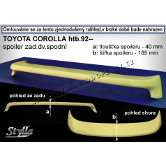 TOYOTA COROLLA HTB  (92-97)  spoiler zad. dveří spodní TC4L