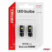 LED žárovky CANBUS W5W T10 2020 6SMD bílé 12V 24V AMIO-05010