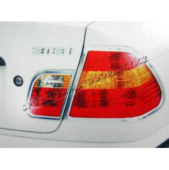 BMW E46 Chrom rámeček zadních světel 2 ks - VÝPRODEJ SKLADU 2009 