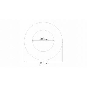 Dekiel tłumika okrągły 69mm 127mm
