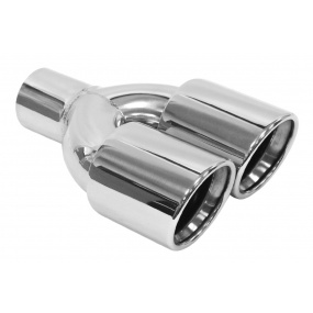 Koncovka Tlumiče 89mmx2 vstup 63mm Leštěná