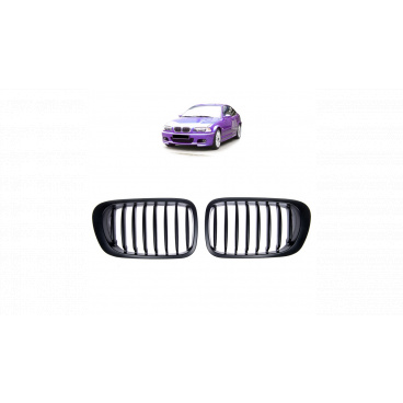 Gril BMW 3 E46 jednotlivé žebro Matná černá Gril BMW 3 E46 jednotlivé žebro Matná černá