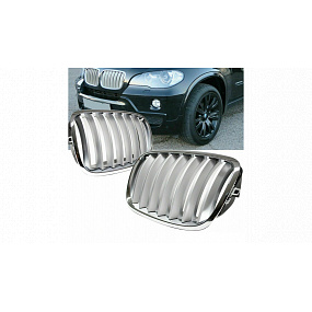 Gril BMW X6 E71 E72 X5 E70 jednotlivé žebro Matt Silver Gril BMW X6 E71 E72 X5 E70 jednotlivé žebro Matt Silver